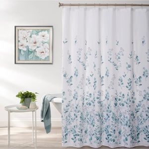 Broyhill “Eucalyptus” fabric shower curtain